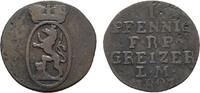 Reuss, ältere Linie zu Obergreiz Cu Pfennig Heinrich XIX. 1817-1836 -