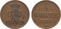 Oldenburg Cu 1/2 Grote Nicolaus Friedrich Peter 1853-1900 -