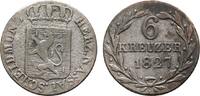 Nassau 6 Kreuzer Wilhelm 1816-1839 -