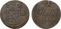 Sachsen-Hildburghausen Cu Heller 1809 Friedrich 1784-1826 Sehr schön 18,00 EUR  plus 5,00 EUR verzending