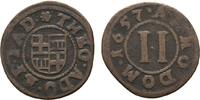 Paderborn, Bistum Cu 2 Pfennig Theodor Adolf von der Recke 1650-1661 -