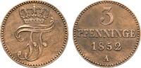 Mecklenburg-Schwerin Cu 3 Pfennig Friedrich Franz II. 1842-1883 -