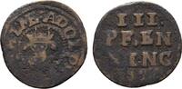 Mecklenburg-Schwerin Cu 3 Pfennig Adolf Friedrich I. 1610-1658 -