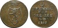 Reuss, ältere Linie zu Obergreiz Cu 3 Pfennig Heinrich XIII. 1800-1817 -