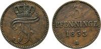 Mecklenburg-Schwerin Cu 3 Pfennig Friedrich Franz II. 1842-1883 -