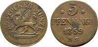 Mecklenburg-Rostock, Stadt Cu 3 Pfennig -