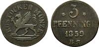 Mecklenburg-Rostock, Stadt Cu 3 Pfennig -