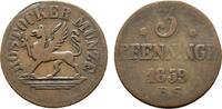 Mecklenburg-Rostock, Stadt Cu 3 Pfennig -