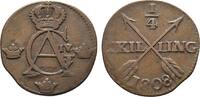 Schweden Cu 1/4 Skilling Gustav IV. Adolf 1792-1809 -
