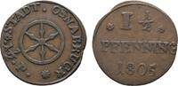 Osnabrück, Stadt Cu 1 1/2 Pfennig -