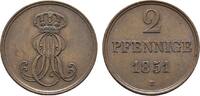 Braunschweig-Calenberg-Hannover Cu 2 Pfennig Ernst August 1837-1851 -