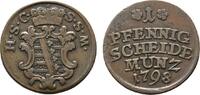 Sachsen-Coburg-Saalfeld Cu Pfennig Ernst Friedrich 1764-1800 -