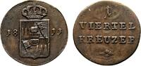 Würzburg, Großherzogtum Cu 1/4 Kreuzer Ferdinand von Österreich 1806-1814 -