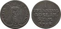 Goslar, Stadt Cu Pfennig 1752 Kl. Schrötlingsfehler, sehr schön 18,00 EUR  plus 5,00 EUR verzending
