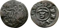 Braunschweig-Wolfenbüttel Cu 3 Pfennig Kippermünzen im Gebiet Friedrich Ulrichs -