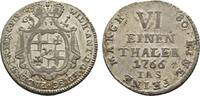 Paderborn, Bistum 1/6 Taler Wilhelm Anton von Asseburg 1763-1782 -