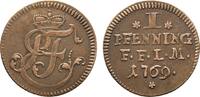Fulda, Bistum Cu Pfennig Heinrich VIII. von Bibra 1759-1788 -