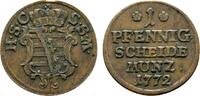 Sachsen-Coburg-Saalfeld Cu Pfennig Ernst Friedrich 1764-1800 -