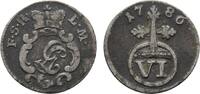 Schwarzburg-Rudolstadt 6 Pfennig Ludwig Günther II. 1767-1790 -