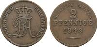 Oldenburg Cu 2 Pfennig Paul Friedrich August 1829-1853 -