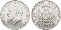 Bayern 3 Mark 1914 D Ludwig III. 1913-1918 Kl. Randfehler, fast vorzüglich