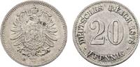 Kleinmünzen 20 Pfennig 1876 D VF+