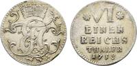 Sachsen-Hildburghausen 1/6 Taler Ernst Friedrich Karl 1745-1780 -