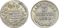 Sachsen-Meiningen 3 Kreuzer Bernhard Erich Freund 1803-1866 -