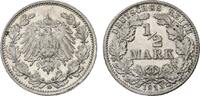 Kleinmünzen 1/2 Mark 1913 G EF