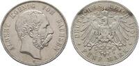 Sachsen 5 Mark 1901 E Albert 1873-1902 VF