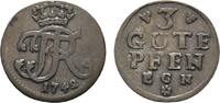 Brandenburg-Preußen 3 Gute Pfennig 1742 EGN Berlin Friedrich II. 1740-1786 VF