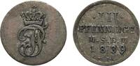Mecklenburg-Schwerin 3 Pfennig Paul Friedrich 1837-1842 -