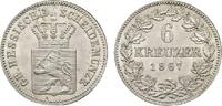 Hessen-Darmstadt 6 Kreuzer Ludwig III. 1848-1877 -