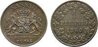 Nassau Cu Pfennig Adolph 1839-1866 -