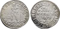 Braunschweig-Wolfenbüttel 12 Mariengroschen Rudolf August 1666-1685 -