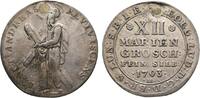 Braunschweig-Calenberg-Hannover Ausbeute 12 Mariengroschen 1703 HB Clausthal Georg Ludwig 1698-1714 Gestopftes Loch, VF