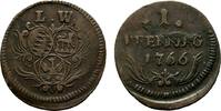 Löwenstein-Wertheim-Rochefort Cu Pfennig Gemeinschaftsprägungen mit Virneburg ab 1767 -