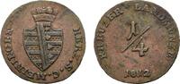 Sachsen-Meiningen Cu 1/4 Kreuzer Bernhard Erich Freund 1803-1866 -