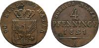 Brandenburg-Preußen Cu 4 Pfennig Friedrich Wilhelm III. 1797-1840 -