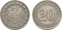 Kleinmünzen 20 Pfennig 1890 G VF