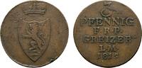 Reuss, ältere Linie zu Obergreiz Cu 3 Pfennig Heinrich XIII. 1800-1817 -