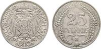 Kleinmünzen 25 Pfennig 1910 J EF