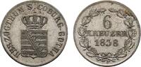 Sachsen-Coburg-Gotha 6 Kreuzer Ernst I. 1826-1844 -