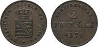 Sachsen-Meiningen Cu 2 Pfennig Georg II. 1866-1914 -