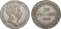Württemberg 20 Kreuzer Wilhelm I. 1816-1864 -