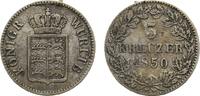 Württemberg 3 Kreuzer Wilhelm I. 1816-1864 -