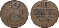 Waldeck Cu 3 Pfennig 1819 Georg Heinrich 1813-1845 VF
