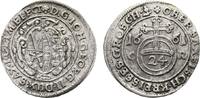 Sachsen-Albertinische Linie 1/24 Taler 1661 CR Dresden Johann Georg II. 1656-1680 Selten. VF-EF