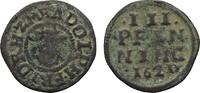 Mecklenburg-Schwerin Cu 3 Pfennig Adolf Friedrich I. 1610-1658 -