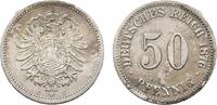 Kleinmünzen 50 Pfennig 1876 C VF-EF